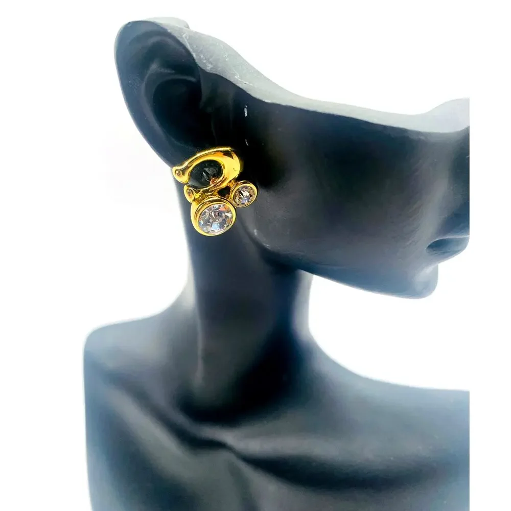 Coach Signature Crystal Cluster Stud Earrings - Picture 2 of 5